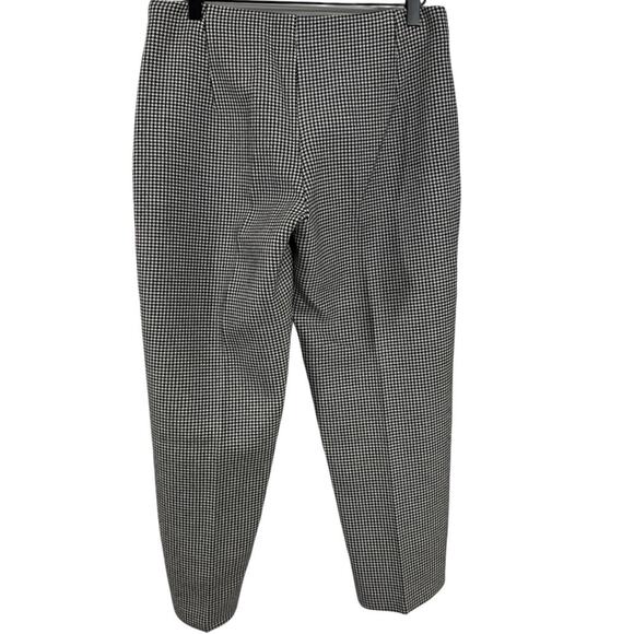Zara Woman Black & White Houndstooth Jacquard Trousers Pants Size Medium - Picture 2 of 7